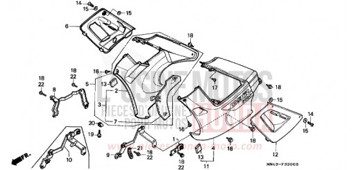 CAPOT INFERIEUR CBR600FK de 1989